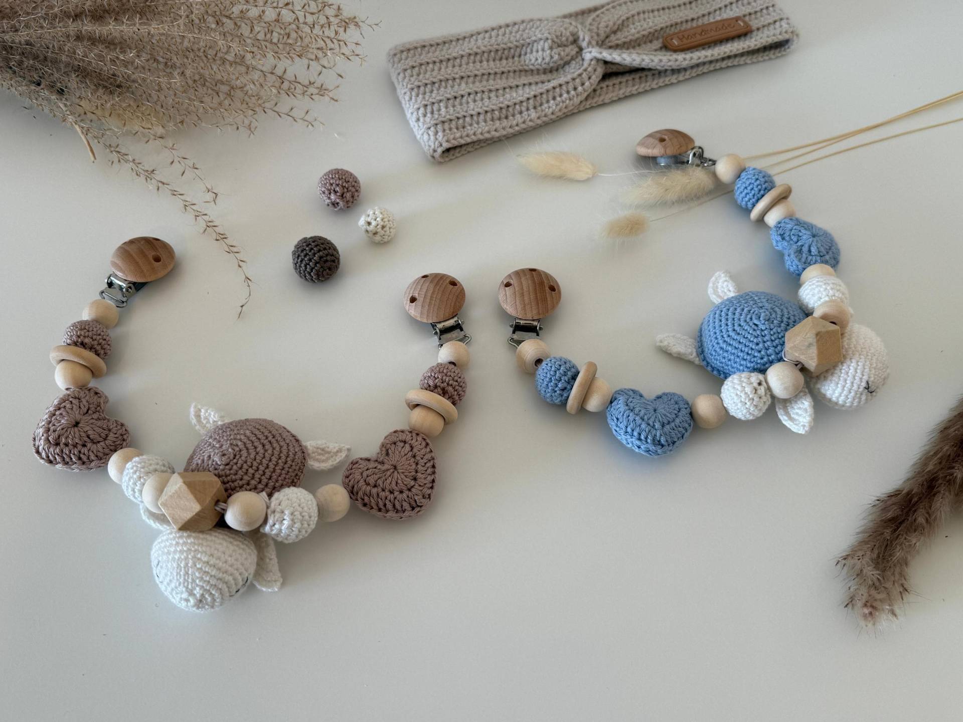 Set Kinderwagen - Schnullerkette von Etsy - CrocheliaElena