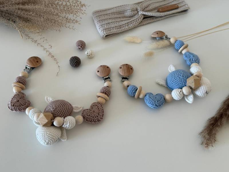 Set Kinderwagen - Schnullerkette Set Kinderwagen - Schnullerkette von Etsy - CrocheliaElena