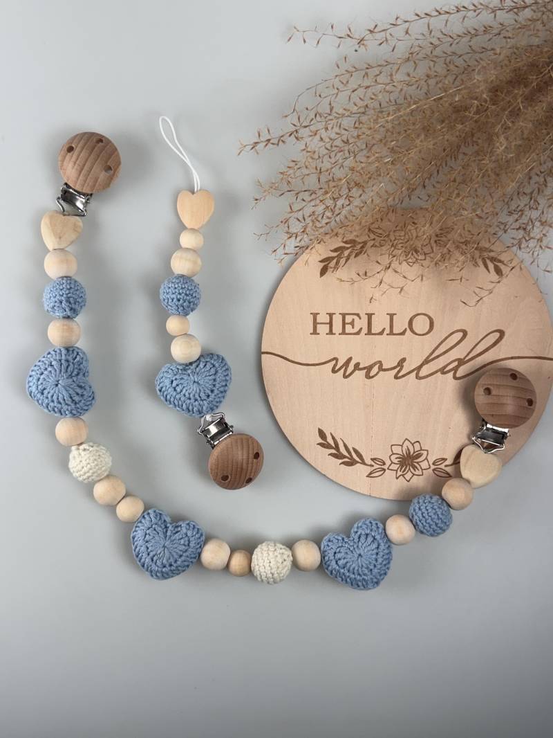 Set Kinderwagen - Schnullerkette von Etsy - CrocheliaElena