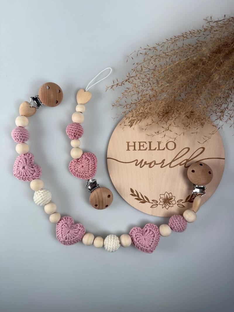 Set Kinderwagen - Schnullerkette von Etsy - CrocheliaElena