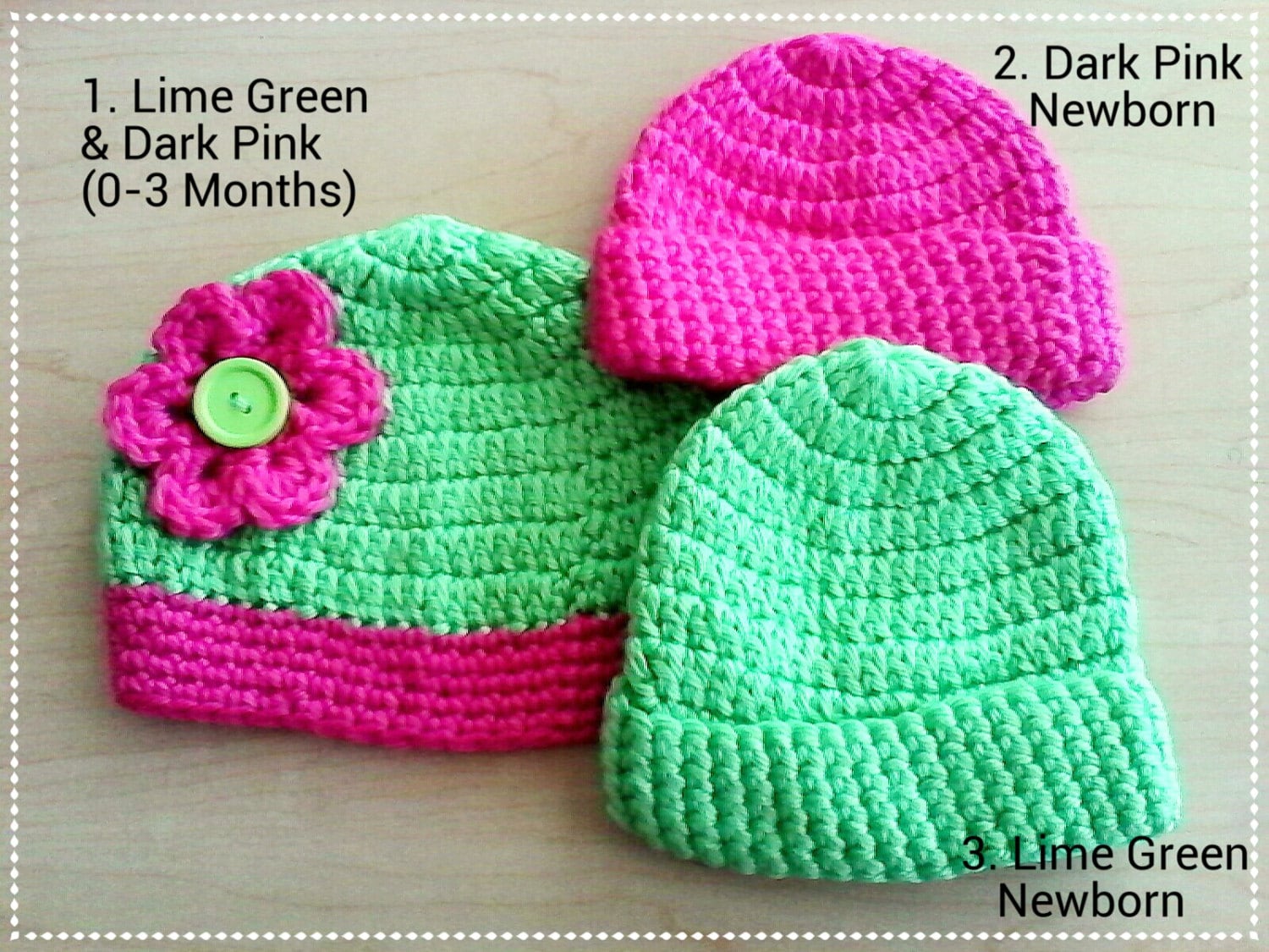 Gehäkelte Baby Beanies von Etsy - CrochetbyEssie