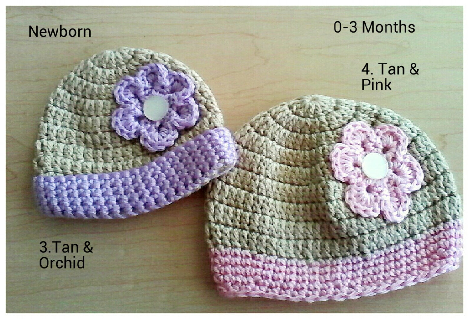Gehäkelte Baby Beanies von Etsy - CrochetbyEssie