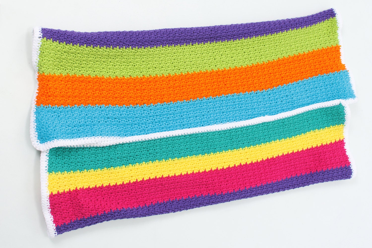 Bunte Handgemachte Gehäkelte Baby Decke Bunte Handgemachte Gehäkelte Baby Decke von Etsy - CrochetbylindaShop