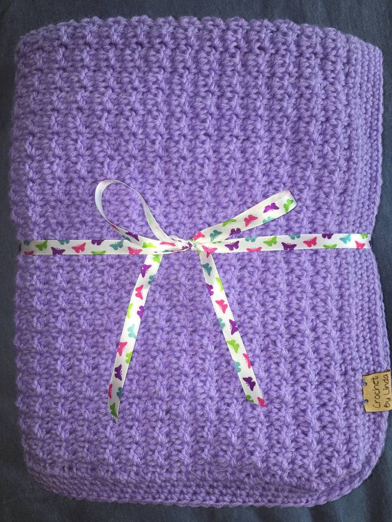 Gehäkelte Baby Decke Lila Gehäkelte Baby Decke Lila von Etsy - CrochetbylindaShop