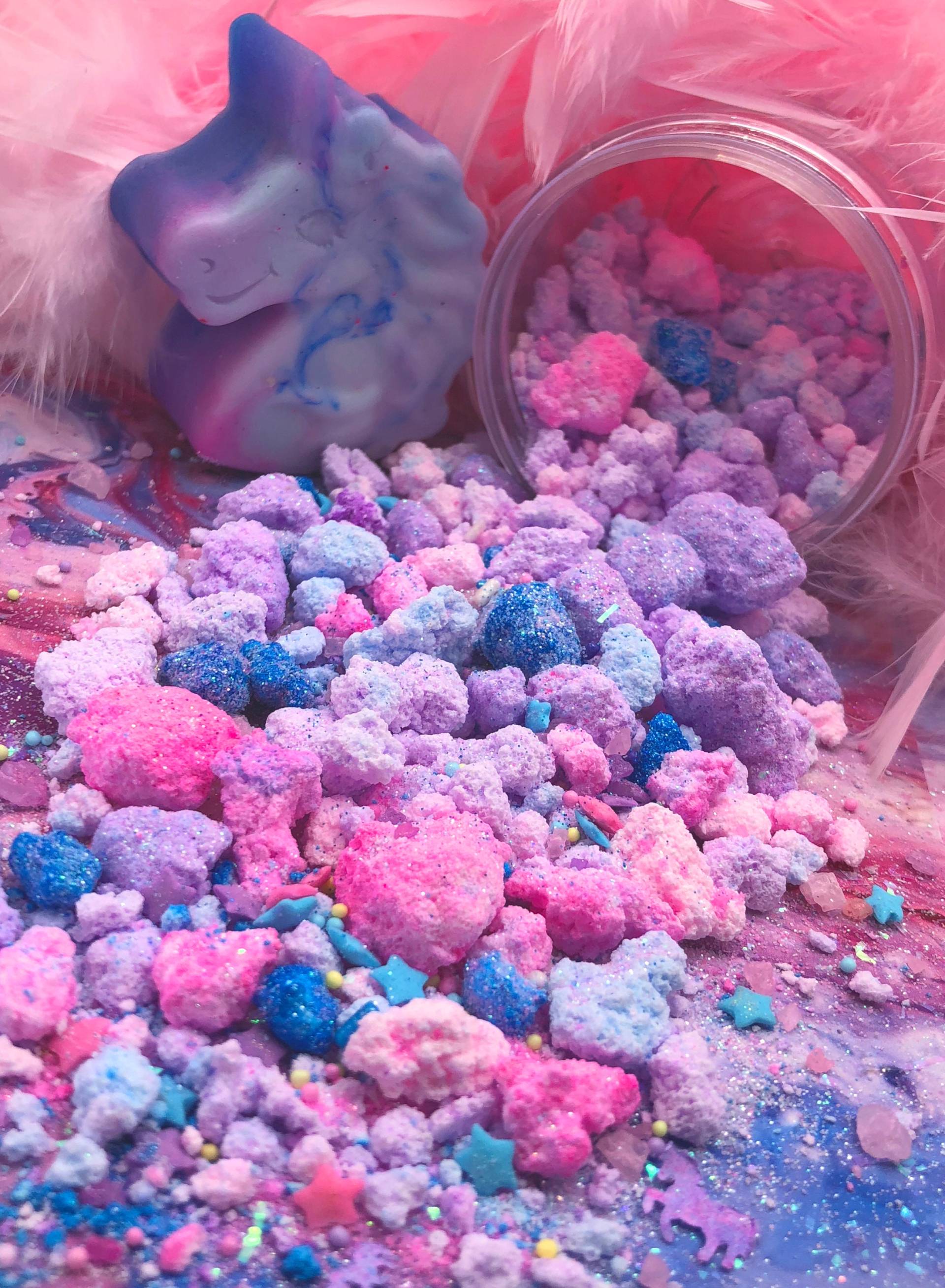Einhorn Badebombe Staub - Zuckerwatte Duftend von Etsy - CrystalMaeCreations