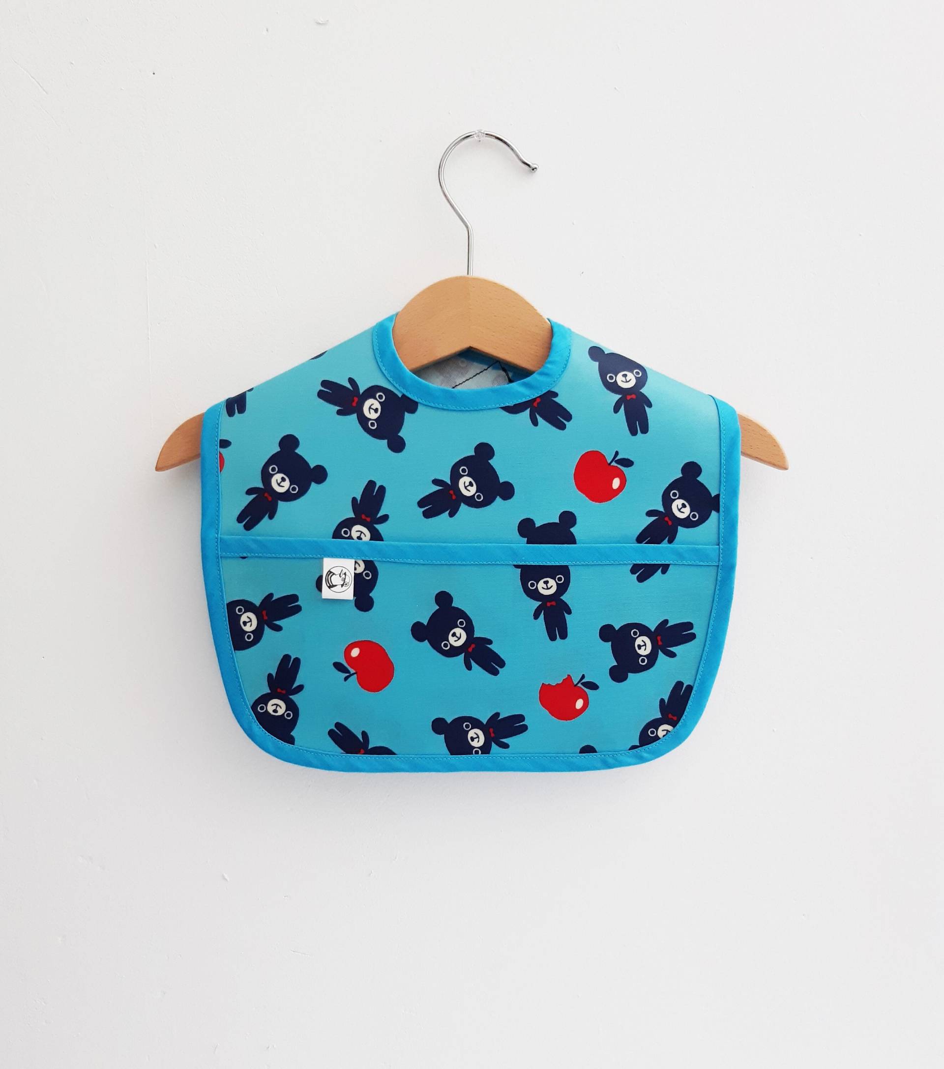 Blaue Tasche Lätzchen Bärenäpfel Beschichtet Plastifiziert Wasserdicht Kratzer von Etsy - CuckooMadam