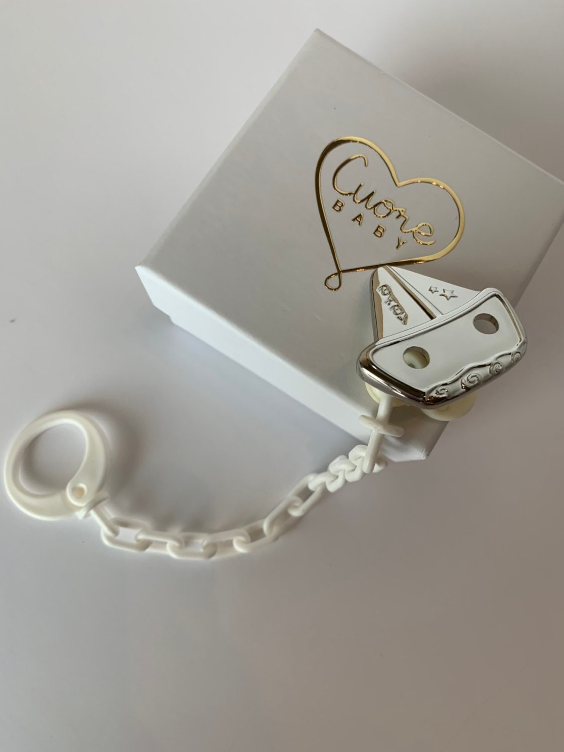 Silberner Schnullerclip. Versilberter Baby-Schnullerhalter. Babygeschenk. Babypartygeschenk. Taufgeschenk. Geschenk Zur Geburt Silberner Schnullerclip. Versilberter Baby-Schnullerhalter. Babygeschenk. Babypartygeschenk. Taufgeschenk. Geschenk Zur Geburt von Etsy - CuoreBabystore