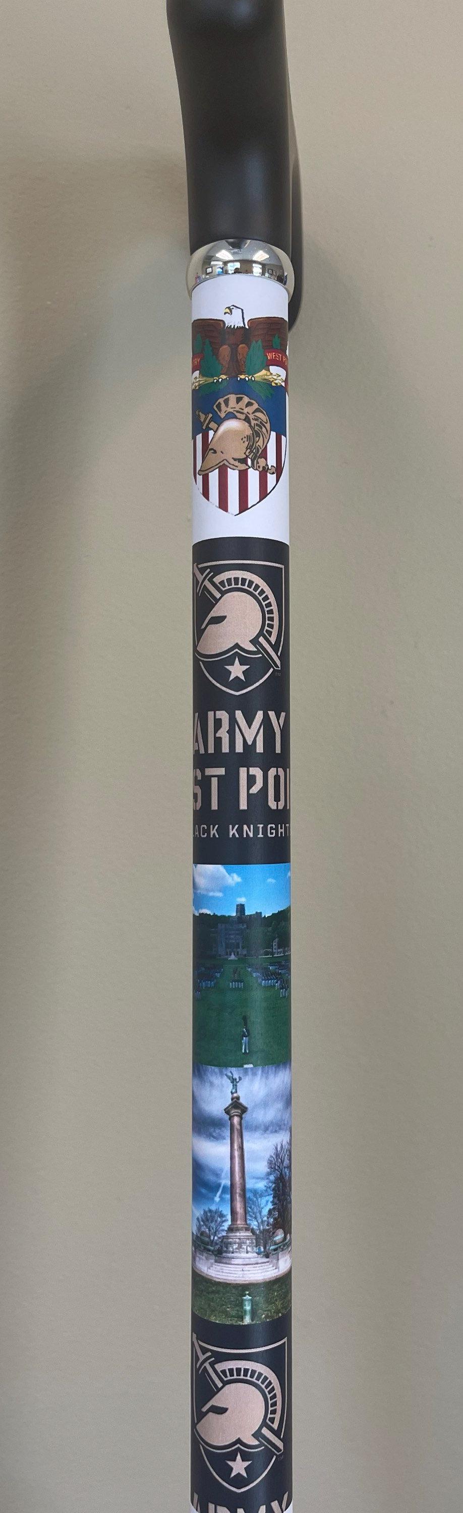 Custom Army Mit Lila Herz Gehstock, Gehstöcke, Cane, Canes, Fussball von Etsy - CustomCanesByKirk