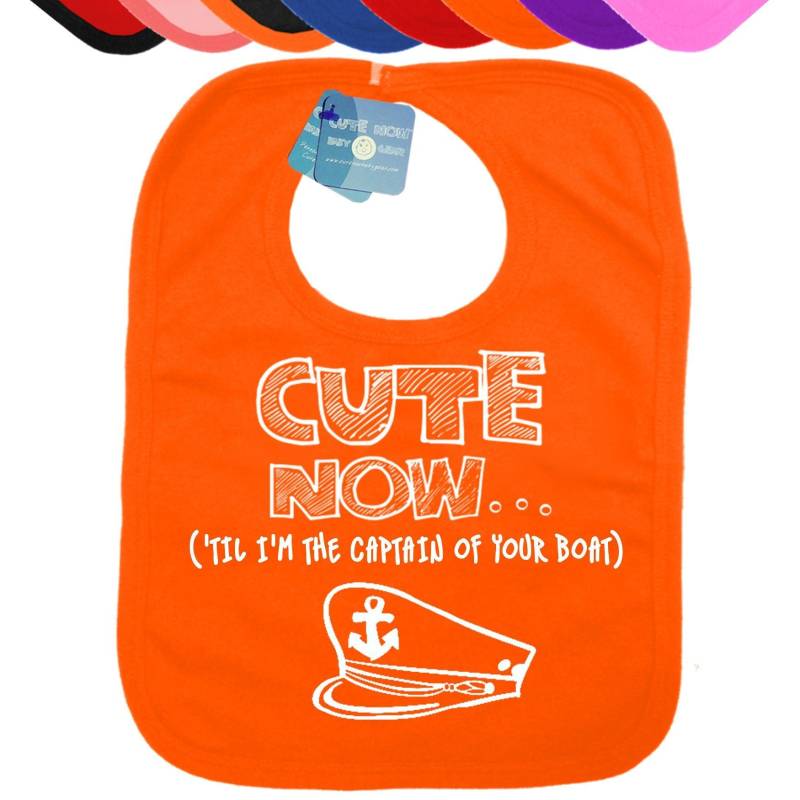 Baby Kapitän Cute Now ... | 'bis Ich Der Ihres Bootes Bin Geschenk Lustige Kleinkind Bootfahren Angeln Lätzchen Farbe von Etsy - CuteNow