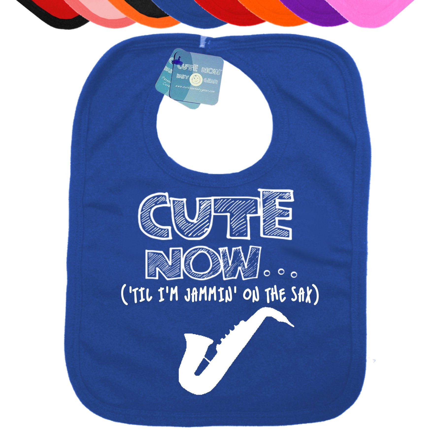 Baby Saxophon Lätzchen Cute Now ... | 'til I'm Jammin' On The Sax Geschenk Lustige Säugling Aussuchen Farbe Jazz Musik Gitarrenband von Etsy - CuteNow