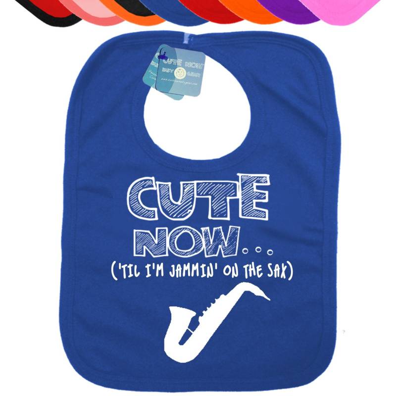 Baby Saxophon Lätzchen Cute Now ... | 'til I'm Jammin' On The Sax Geschenk Lustige Säugling Aussuchen Farbe Jazz Musik Gitarrenband von Etsy - CuteNow