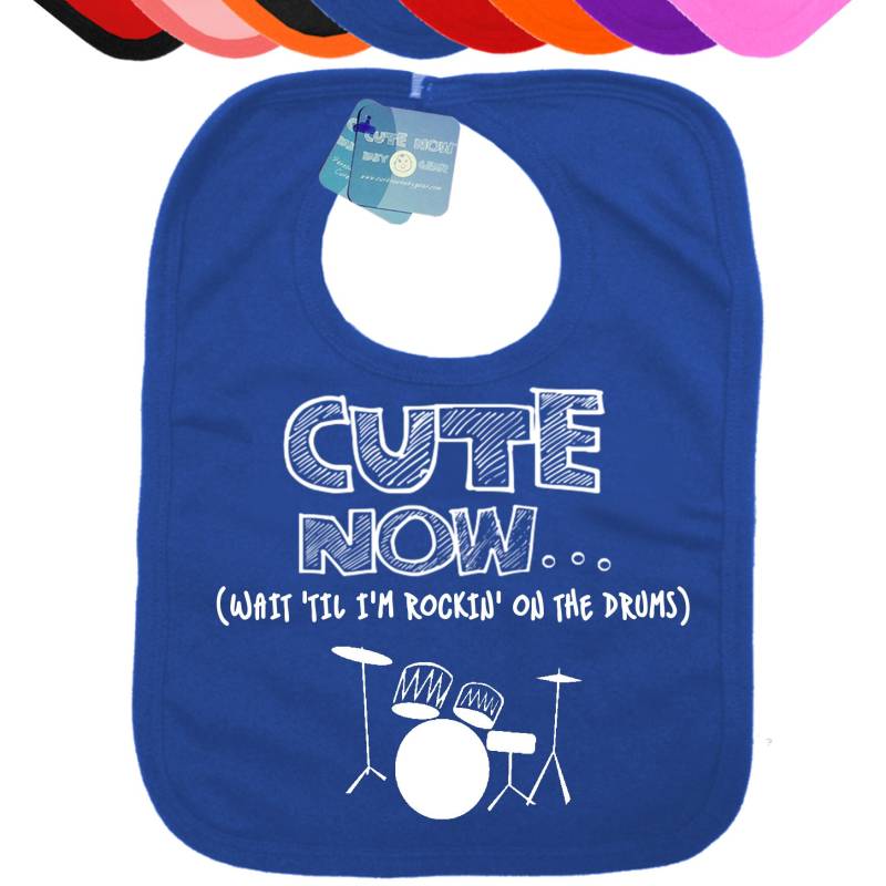 Baby-Schlagzeug-Lätzchen Cute Now ... | Wait "Til I'm Rockin' On The Drums Geschenk-Lustiges von Etsy - CuteNow
