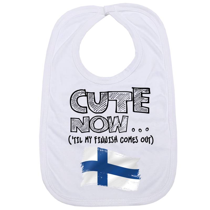 "Cute Now ... | "Til Myfinnish Comes Out" Säugling Baby Füttern Lätzchen Mit Finnland Flagge." von Etsy - CuteNow