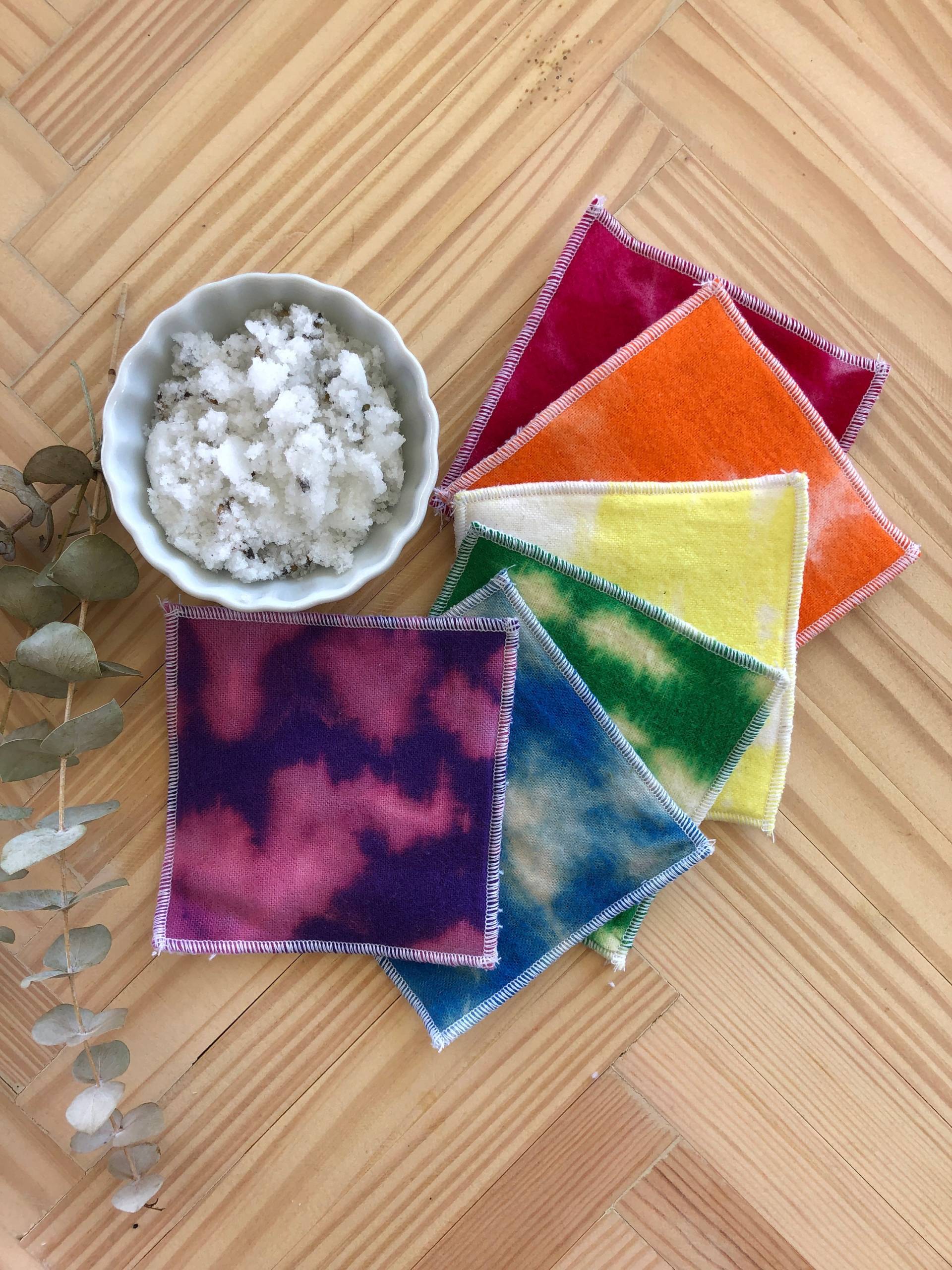 Wiederverwendbare Makeup Entferner Pads, Baumwollrunden, Zero Waste, Waschbar, Reverse Tie-Dye Rainbow Pack Wiederverwendbare Makeup Entferner Pads, Baumwollrunden, Zero Waste, Waschbar, Reverse Tie-Dye Rainbow Pack von Etsy - DBCDesignedByClaire
