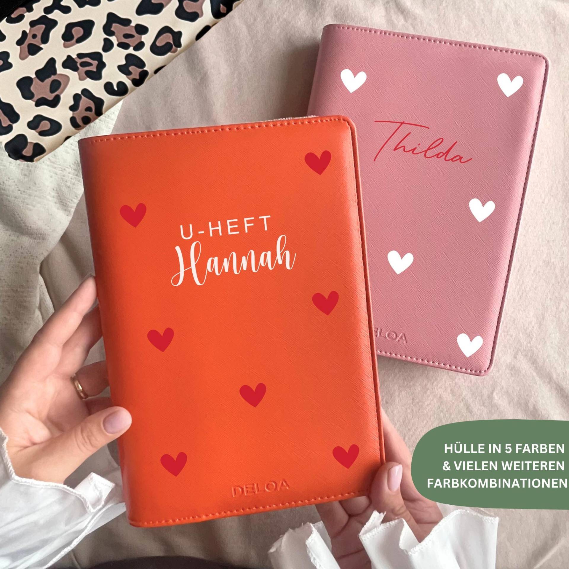 Deloa ® U Hefthülle, U-Heft Hülle Mit Fach Für Impfpass in Saffiano Kunstleder von Etsy - DELOA