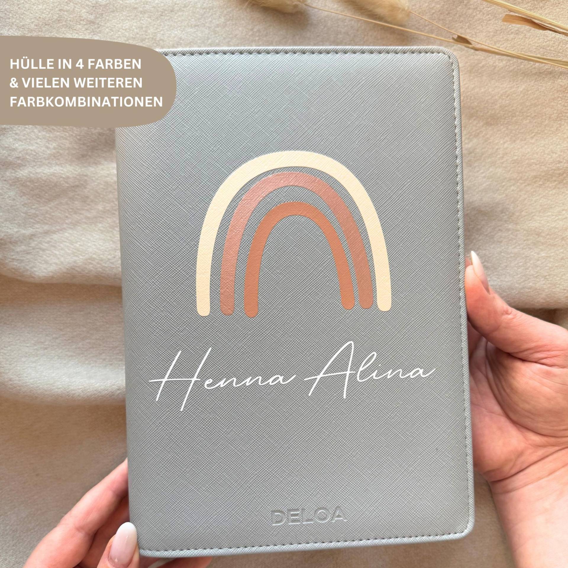 Deloa ® Uhefthülle, U-Heft Hülle Mit Fach Für Impfpass in Saffiano Kunstleder | Regenbogen von Etsy - DELOA