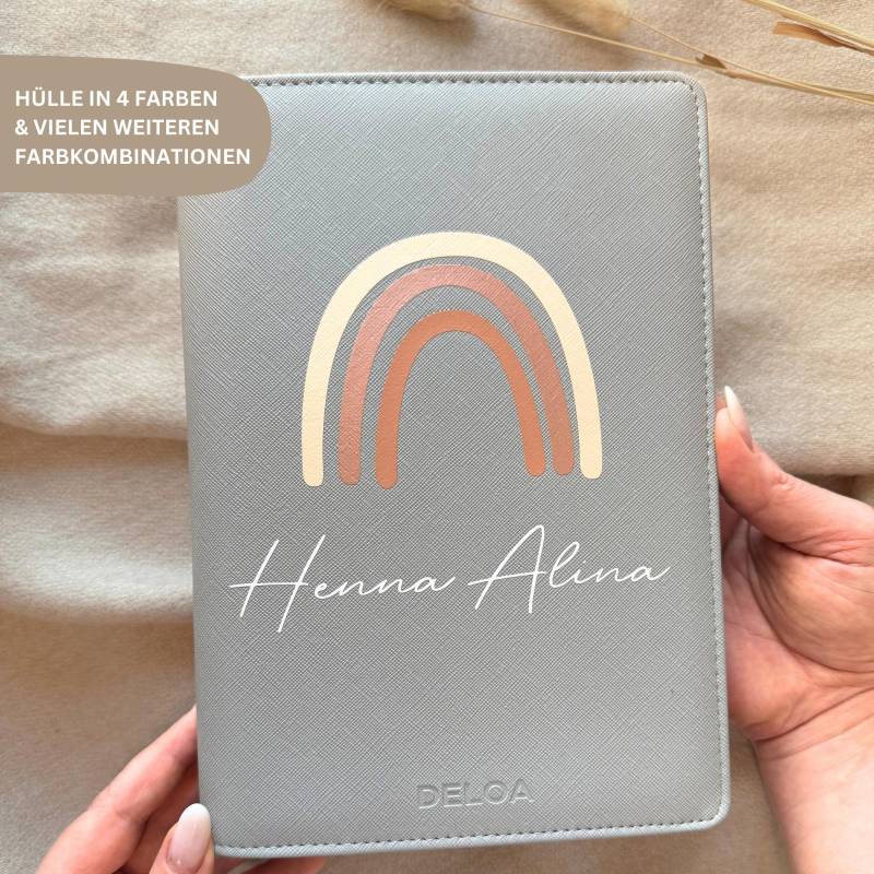 Deloa ® Uhefthülle, U-Heft Hülle Mit Fach Für Impfpass in Saffiano Kunstleder | Regenbogen von Etsy - DELOA