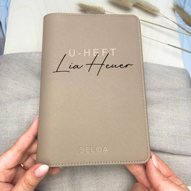 Deloa ® Uhefthülle, U-Heft Hülle Mit Fach Für Impfpass in Saffiano Kunstleder von Etsy - DELOA