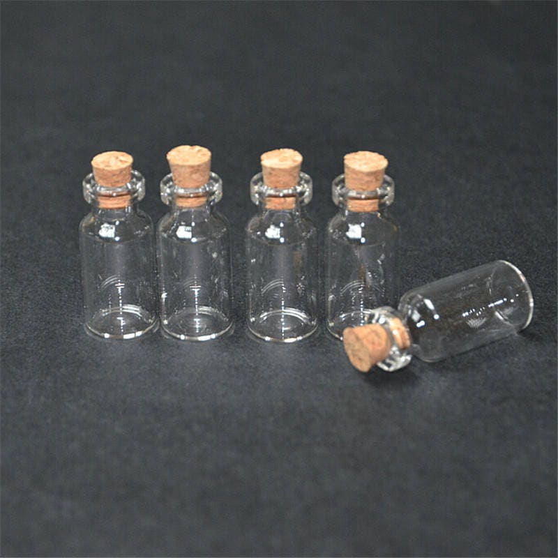 100 Stück 18x40x12, 5mm 5Ml Kleine Glasgefäße Mit Korken Mini Leere Glasflaschen Holzdeckel Glasfläschchen von Etsy - DIY1801