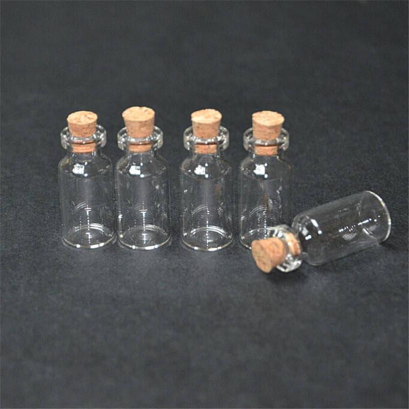 100 Stück 18x40x12, 5mm 5Ml Kleine Glasgefäße Mit Korken Mini Leere Glasflaschen Holzdeckel Glasfläschchen von Etsy - DIY1801