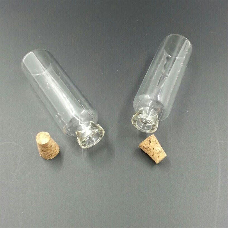 100 Stück 18x80x12, 5mm 13Ml Mini Glasflaschen Leer Mit Holzdeckel Kleine Glasgefäße Glasfläschchen von Etsy - DIY1801