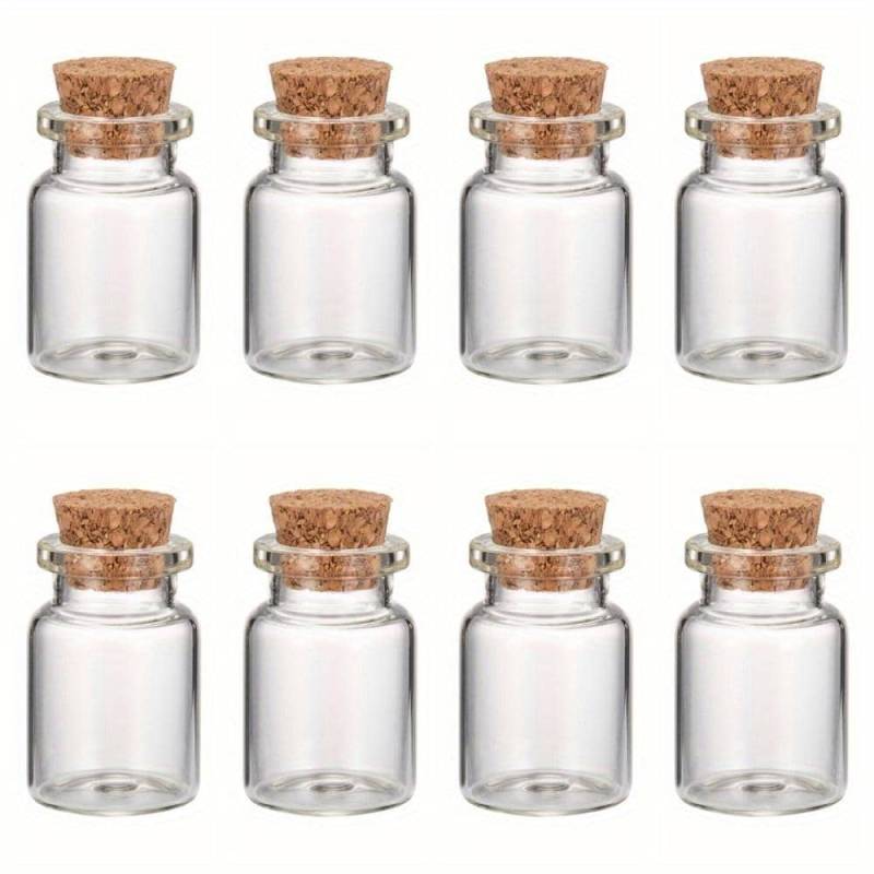 100 Stücke 22x30x12, 5 Mm 5Ml Mini Klarkorken Glasflaschen Fläschchen Gläser Behälter von Etsy - DIY1801
