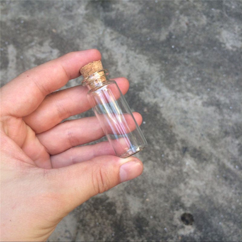 100 Stücke 22x55x12.5mm 12Ml Mini Klarglasflaschen Mit Korken Stopfen Glasfläschchen Gläser von Etsy - DIY1801