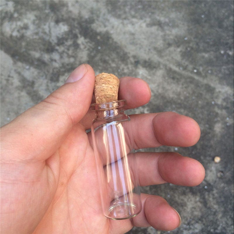 100 Stücke 22x60x12.5mm 14Ml Mini Klarglasflaschen Mit Korken Stopfen Glasfläschchen Gläser von Etsy - DIY1801