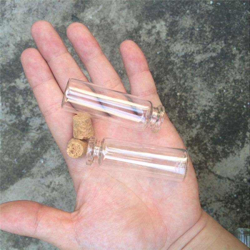 100 Stücke 22x65x12.5mm 15Ml Mini Klarglasflaschen Mit Korken Stopfen Glasfläschchen Gläser von Etsy - DIY1801