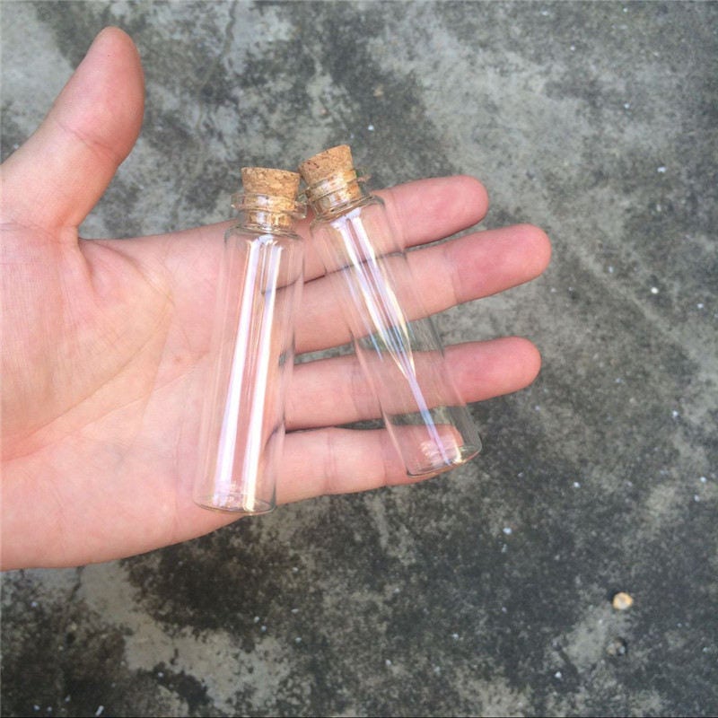100 Stücke 22x80x12.5mm 20Ml Mini Klarglasflaschen Mit Korken Stopfen Glasfläschchen Gläser von Etsy - DIY1801