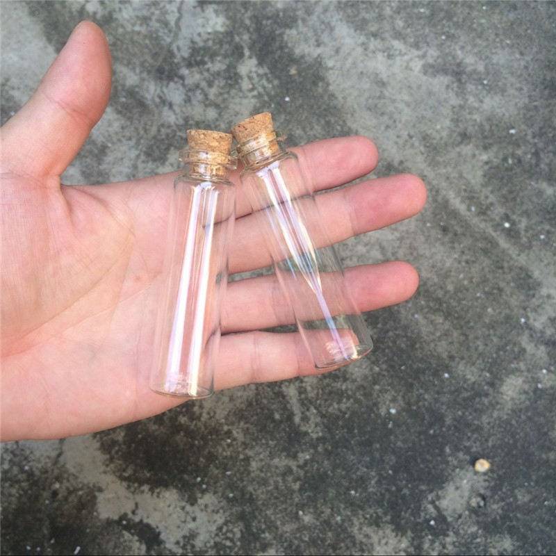100 Stücke 22x80x12.5mm 20Ml Mini Klarglasflaschen Mit Korken Stopfen Glasfläschchen Gläser von Etsy - DIY1801