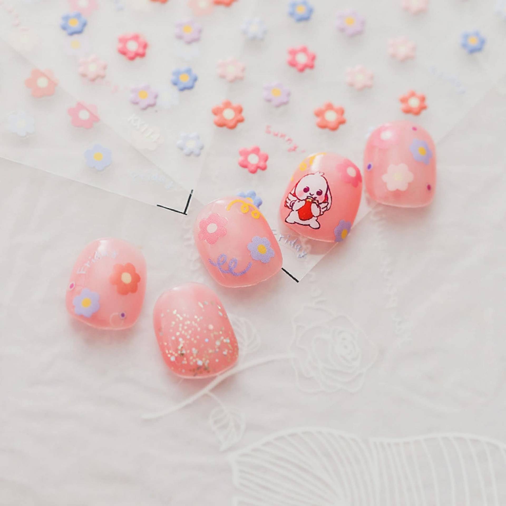 Blumen Nagel Aufkleber, Nagelabziehbilder Kunst, Süsse Nagelsticker, Kawaii 5D Prägung, Diy Nägel Blumen Nagel Aufkleber, Nagelabziehbilder Kunst, Süsse Nagelsticker, Kawaii 5D Prägung, Diy Nägel von Etsy - DIYDesignerArt