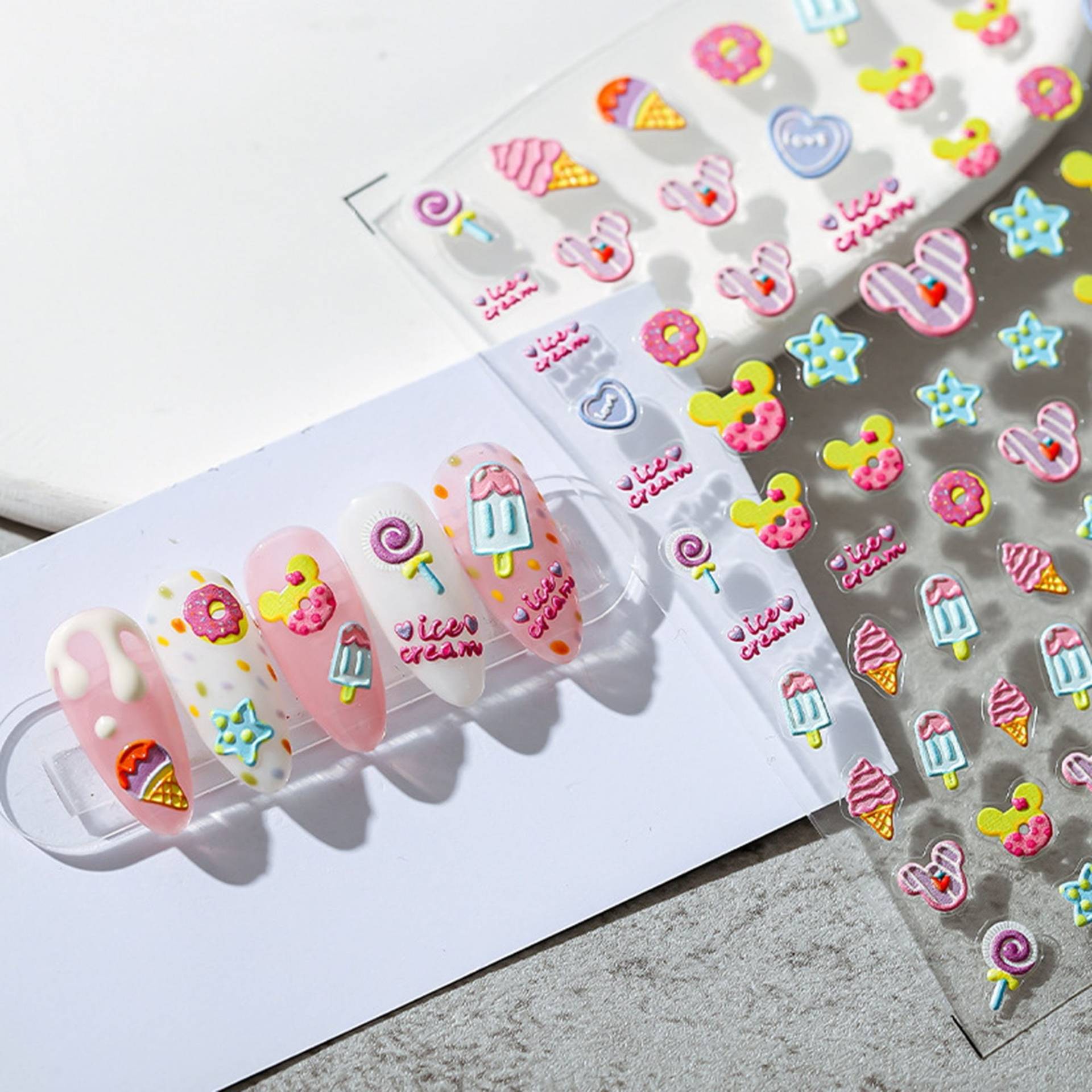 Eis Nagel Aufkleber, Sommer Süßer 5D Nägel, Diy Nägel von Etsy - DIYDesignerArt