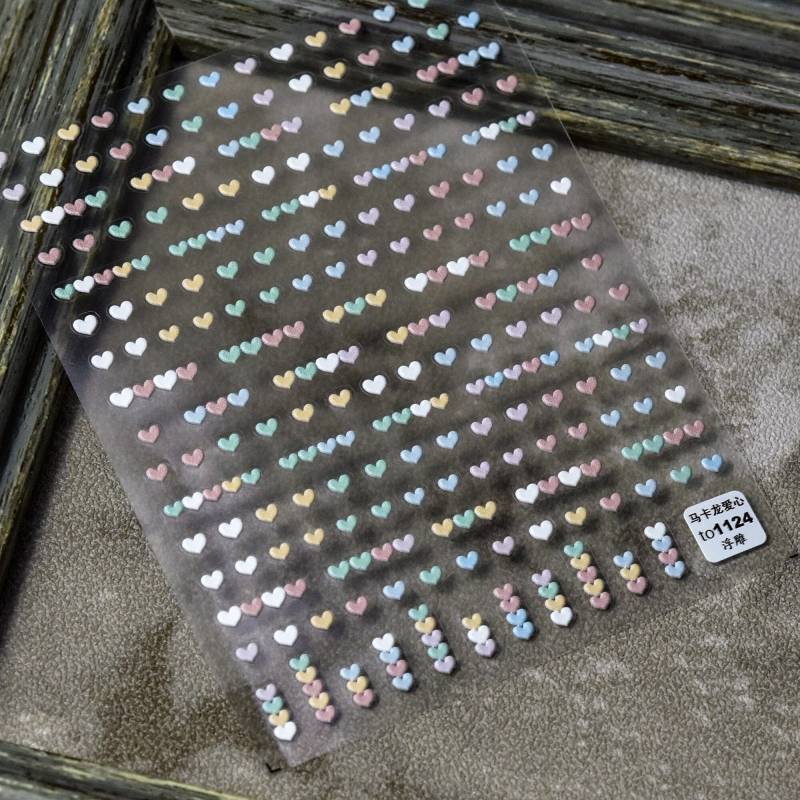 Herz Nagelsticker, Kawaii Nail Art Aufkleber, 5D Geprägt, Diy Nägel, Süße von Etsy - DIYDesignerArt