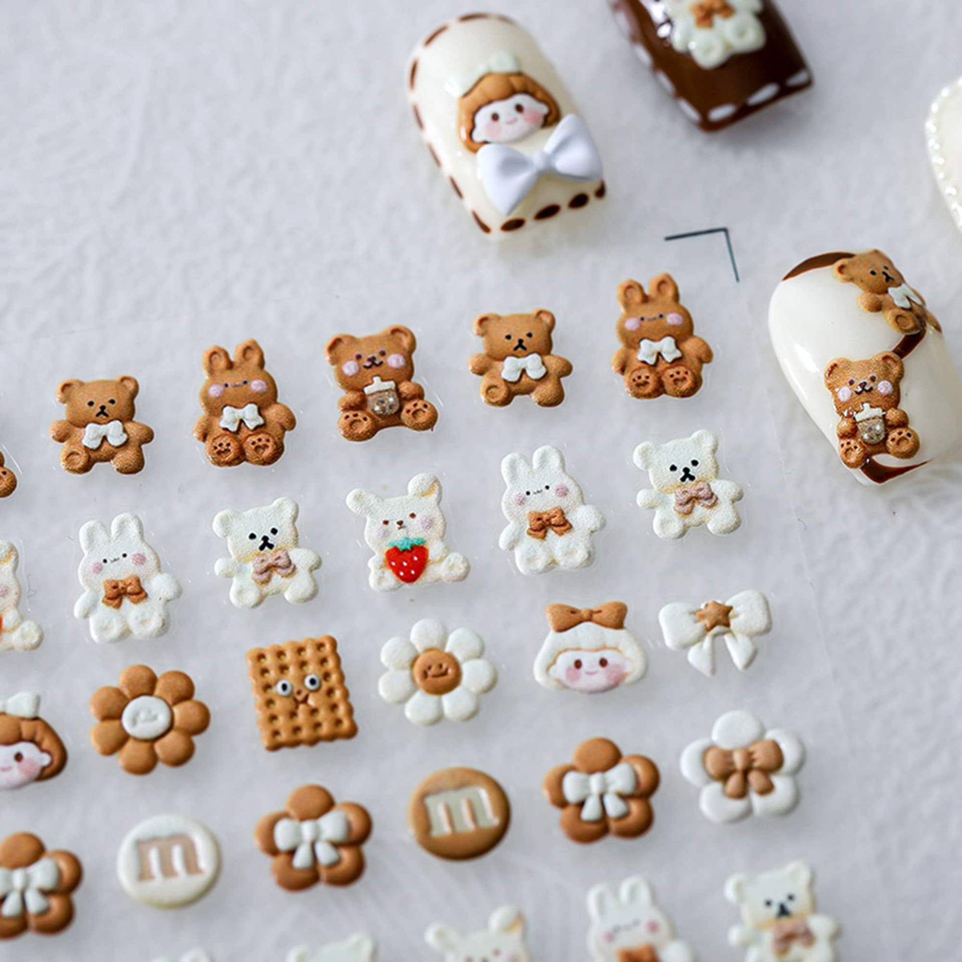 Süße Bären Nagelsticker, Kawaii Häschen Diy Nägel von Etsy - DIYDesignerArt