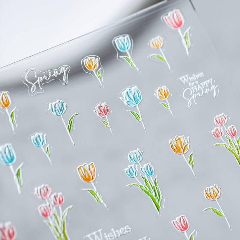 Tulpen-Nagel-Aufkleber, Sommer-Nägel, Blumen-Nagel-Abziehbild-Blumen-Nagel-Aufkleber, Nagel-Abziehbild-Kunst, Diy-Nägel von Etsy - DIYDesignerArt