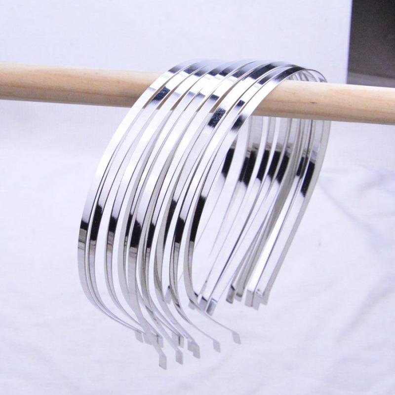 20 Stück 4mm Silberfarbene Haarreifen von Etsy - DIYartworld