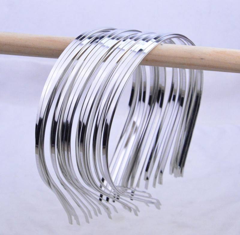 20 Stück Silber Metall Stirnband, Schlichte Haarband, Metallband Schlicht Tiara, Silber Stirnbänder 3mm von Etsy - DIYartworld