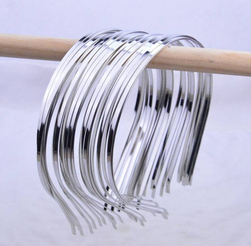 50 Stück Silberne Metall Stirnbänder, Schlichte Stirnband, Haarband, Metallhaarband, Tiara, Wholesale Silber Stirnbänder 3mm von Etsy - DIYartworld