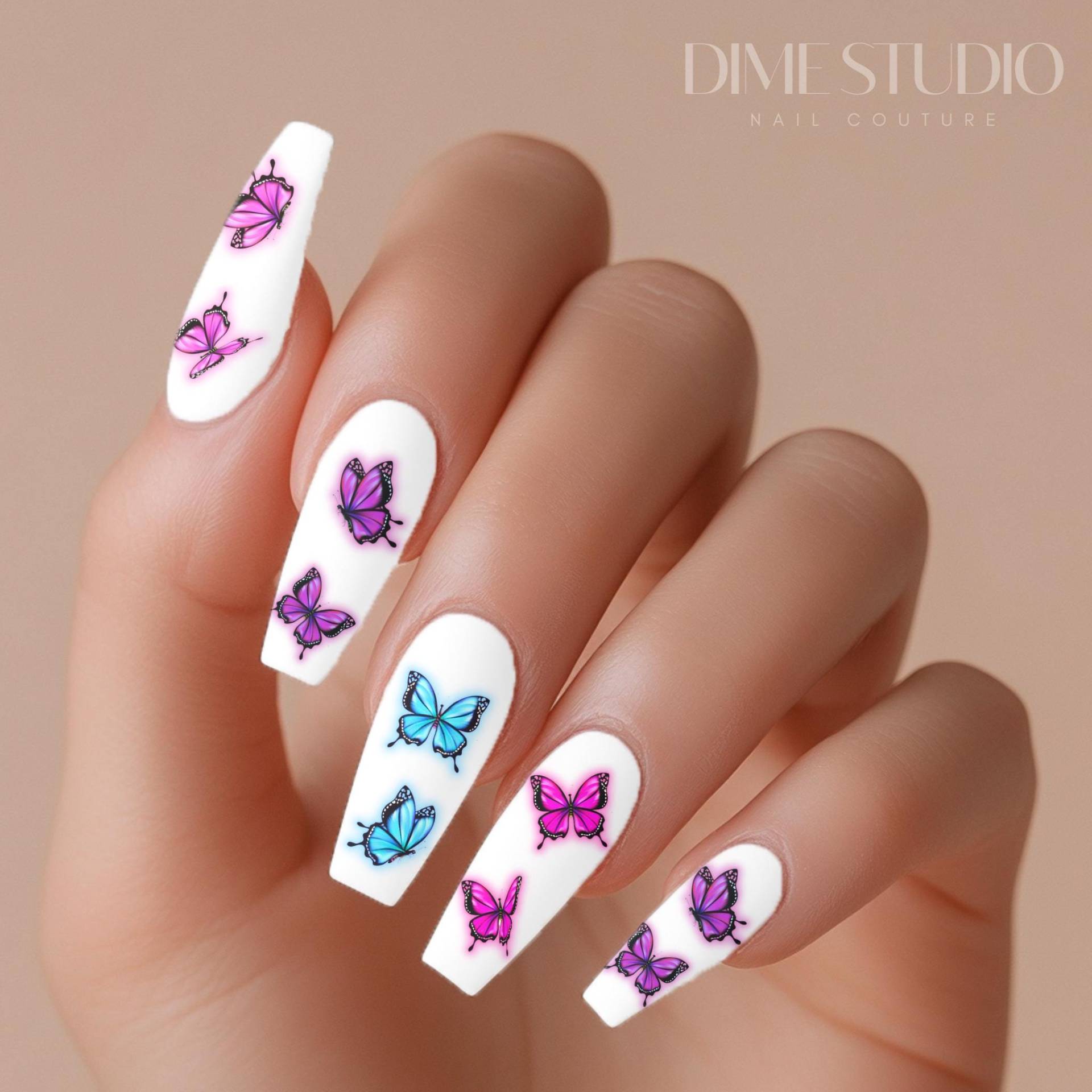 120Pc Airbrushed Schmetterling Nagelaufkleber - Wasserrutschen Aufkleber Teal Blue Nail Art Lila Nagel Designs Deko 120Pc Airbrushed Schmetterling Nagelaufkleber - Wasserrutschen Aufkleber Teal Blue Nail Art Lila Nagel Designs Deko von Etsy - DXHNAILCO