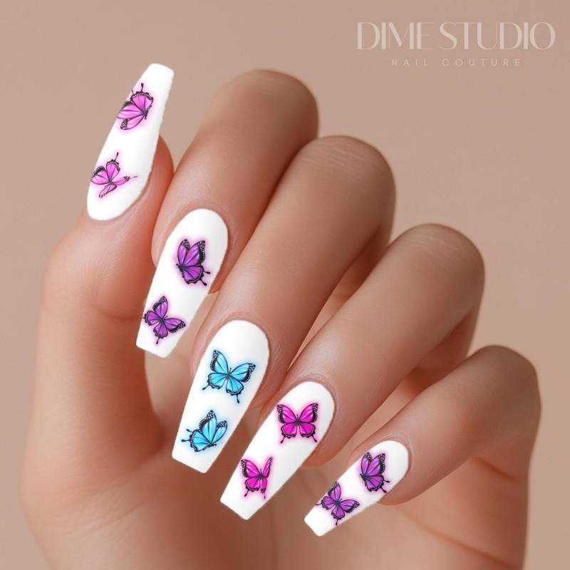 Airbrush Schmetterling Nagel Abziehbilder Wassertransfer Klare Overlay von Etsy - DXHNAILCO