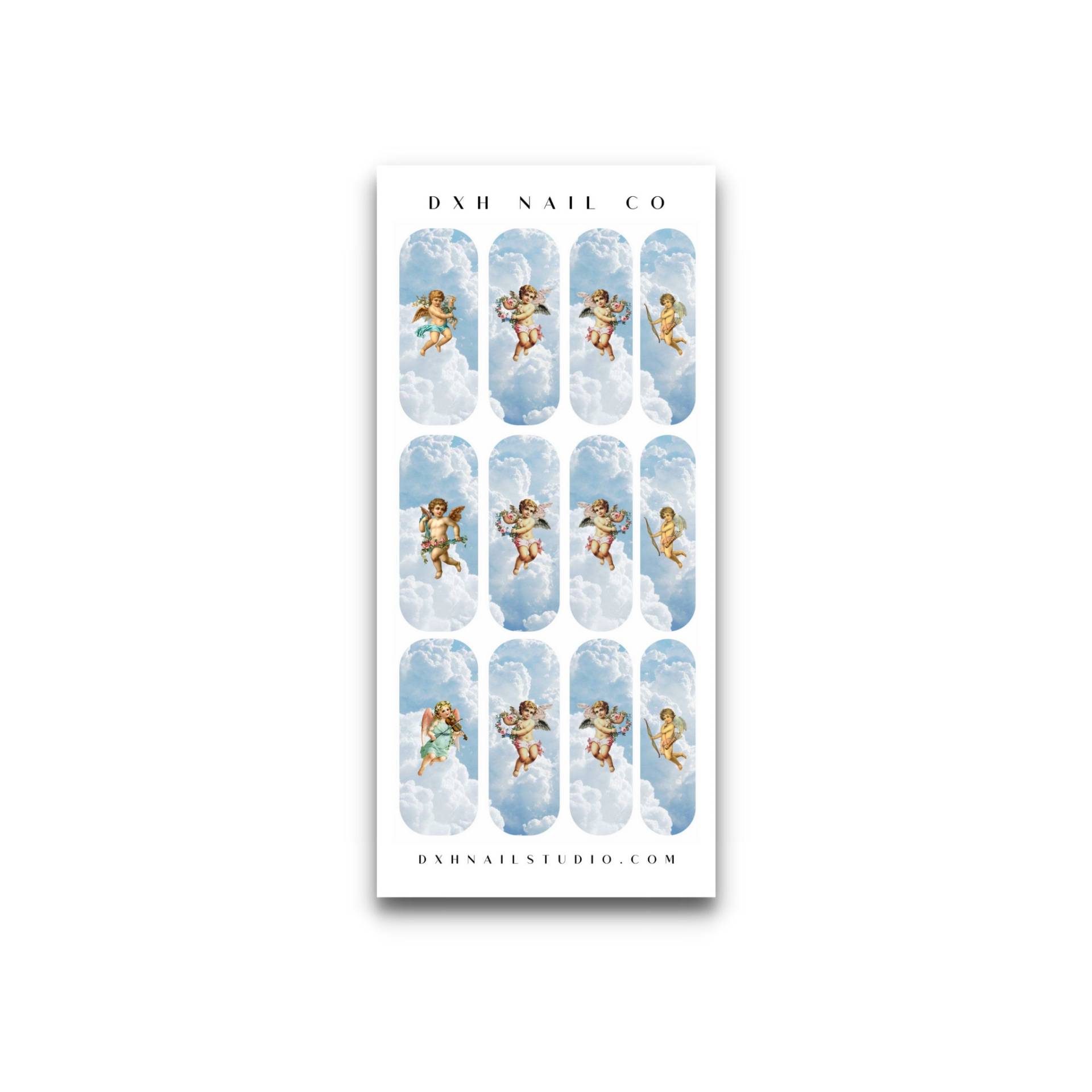 Angelic Cherub Nail Decals - Xl Wraps Waterslide Decal Engel Art Trending Designs Blue Sky Angels von Etsy - DXHNAILCO