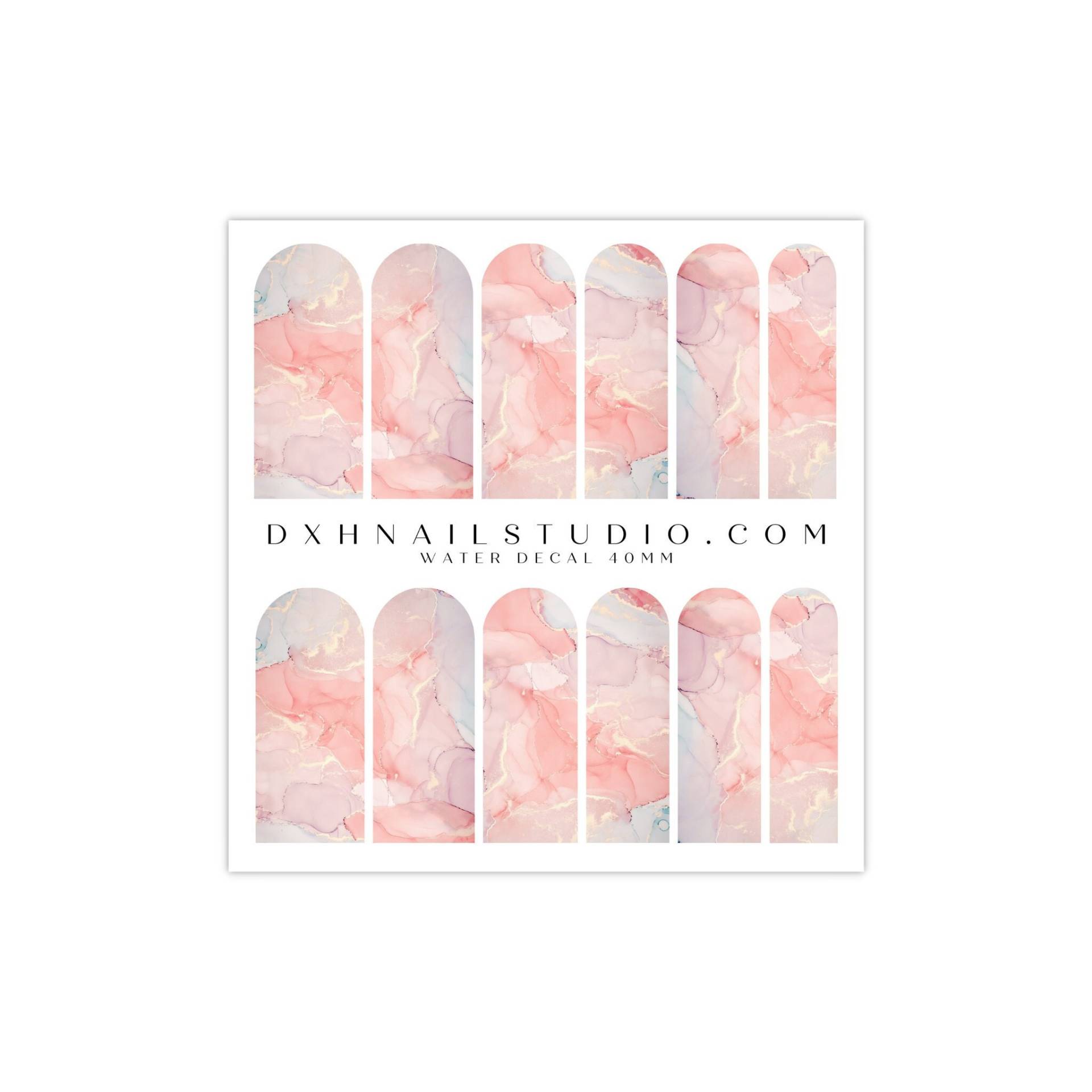 Blush Pink Quartz Marmor Nagel Abziehbilder - Wassertransfer Nail Wraps Für Acryl Gel X Press On Extensions Zubehör von Etsy - DXHNAILCO