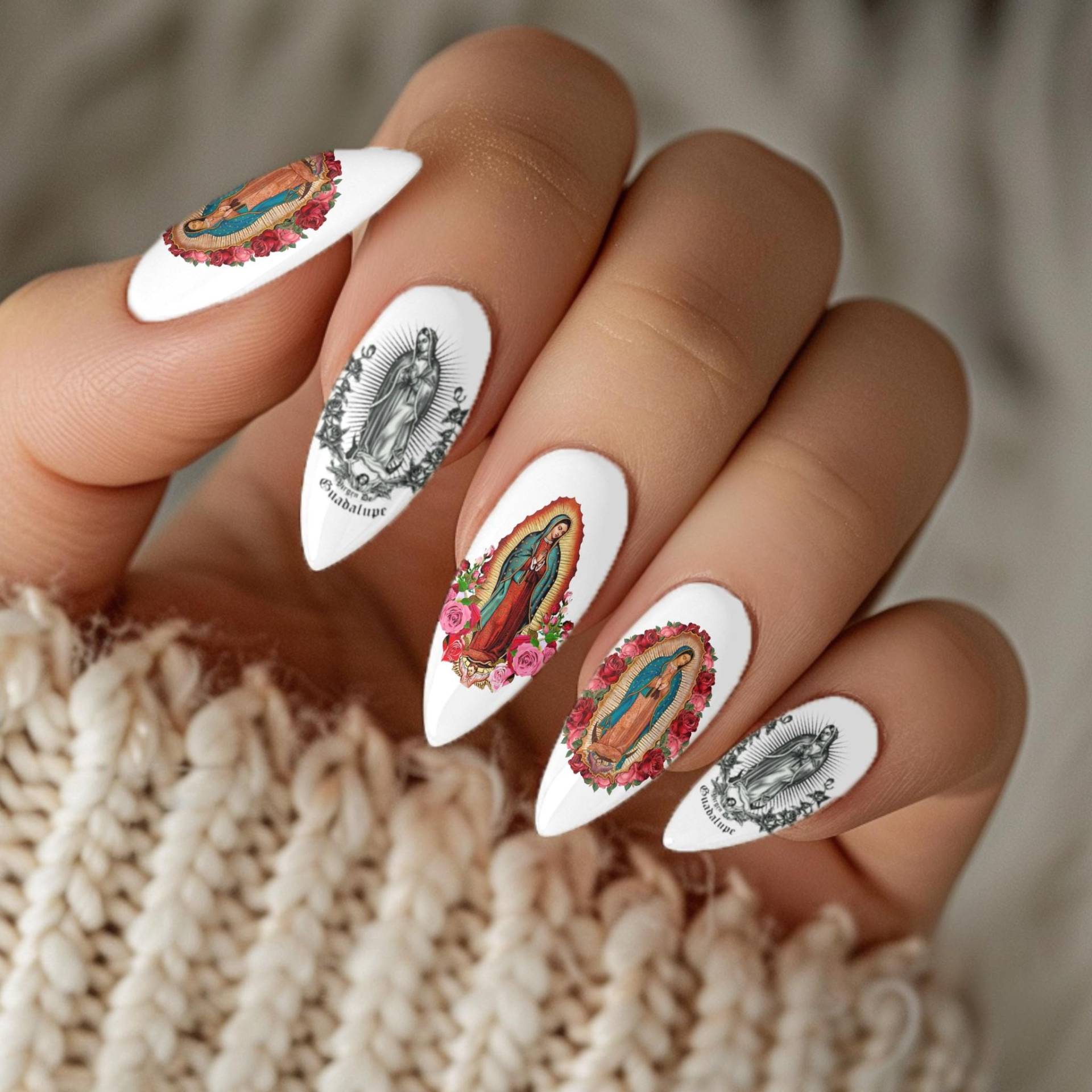Jungfrau Maria Transparente Nagelabziehbilder - De Guadalupe Waterslide Abziehbild Deco Nagelkunst Trending Nageldesigns Jungfrau Maria Transparente Nagelabziehbilder - De Guadalupe Waterslide Abziehbild Deco Nagelkunst Trending Nageldesigns von Etsy - DXHNAILCO
