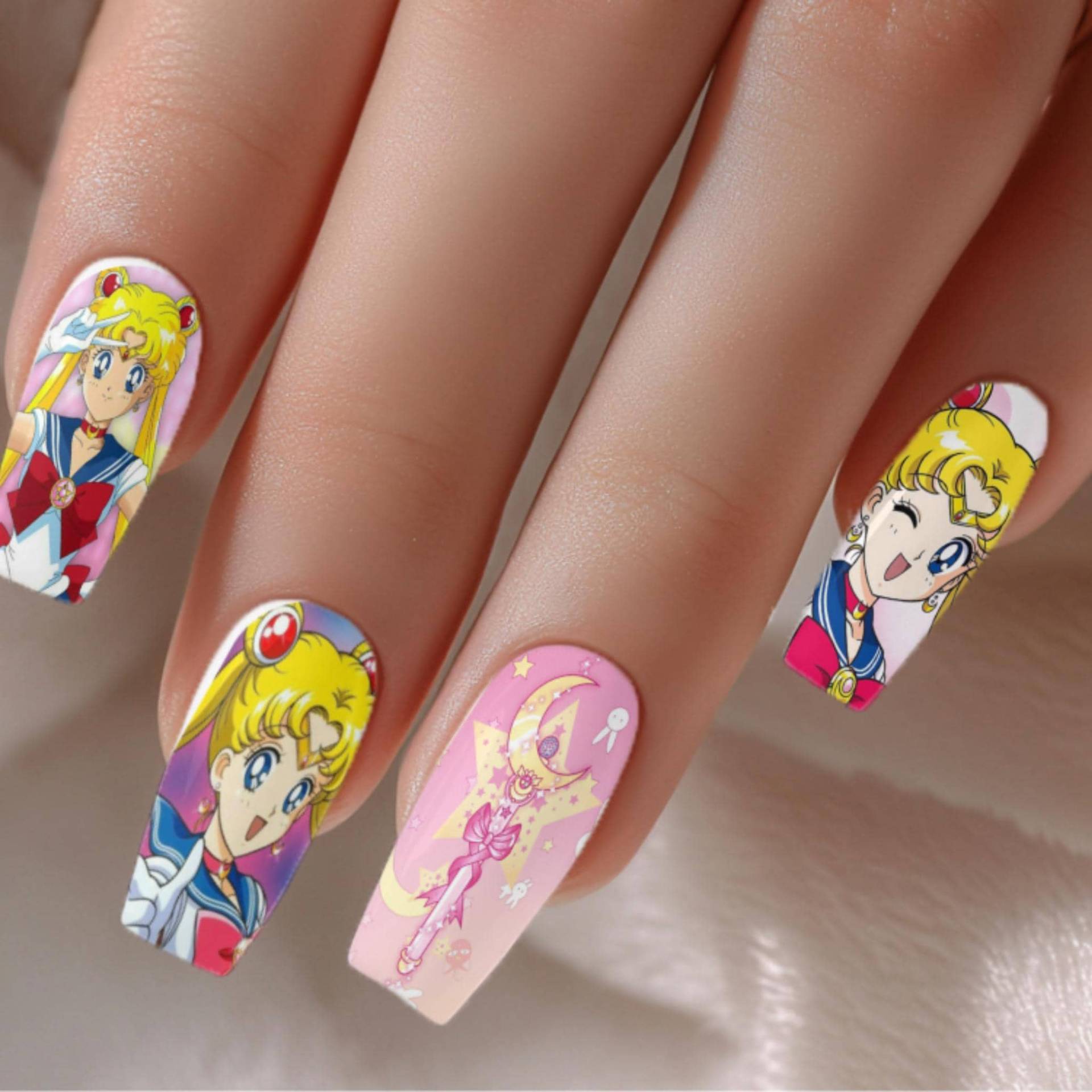 Sailor Girl Kawaii Anime Nagelverpackungen 2 - Moon Nagelabziehbild Wassertransfer Aufkleber Girly Maniküre Zubehör Für Verlängerungen Sailor Girl Kawaii Anime Nagelverpackungen 2 - Moon Nagelabziehbild Wassertransfer Aufkleber Girly Maniküre Zubehör Für Verlängerungen von Etsy - DXHNAILCO