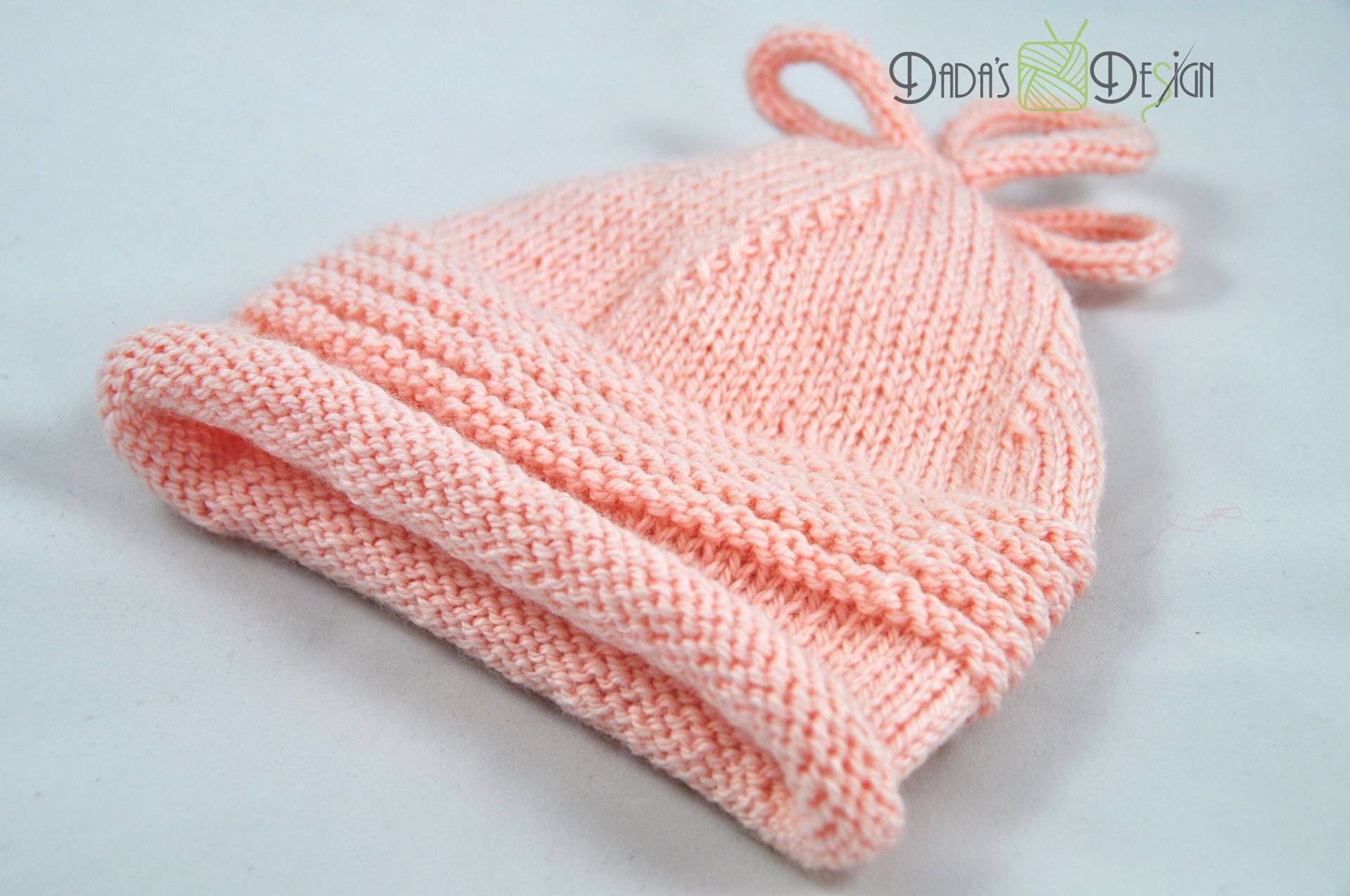 Gestrickte Babymütze in Rosa von Etsy - DadusDesign