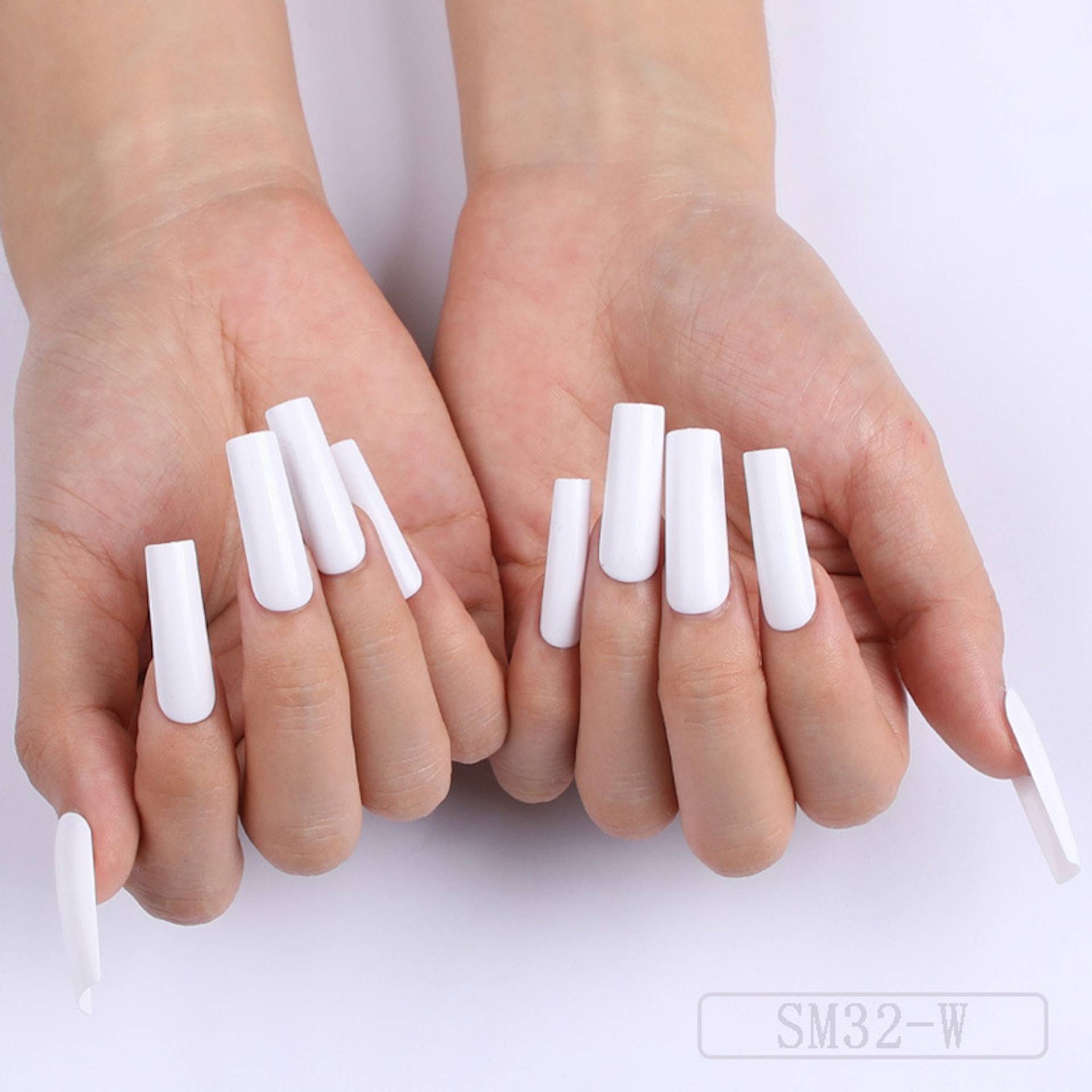 24Pcs Mix Size Lange Weiße Druck Auf Nägel Mit Freiem Klebstoff, Frauen Sargnägel, Pressen Fasle Nägel, Sarg Fake Nagelkunst 24Pcs Mix Size Lange Weiße Druck Auf Nägel Mit Freiem Klebstoff, Frauen Sargnägel, Pressen Fasle Nägel, Sarg Fake Nagelkunst von Etsy - DaisyNailArt