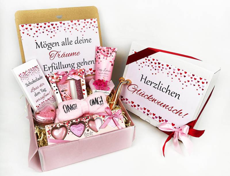 Geschenkbox "Herzregen" - Wellness Geschenkbox, Wohlfühlset Für Frauen, Geburtstaggeschenk, Geschenk Frau, Geschenkset, Frauen von Etsy - DarDariBox