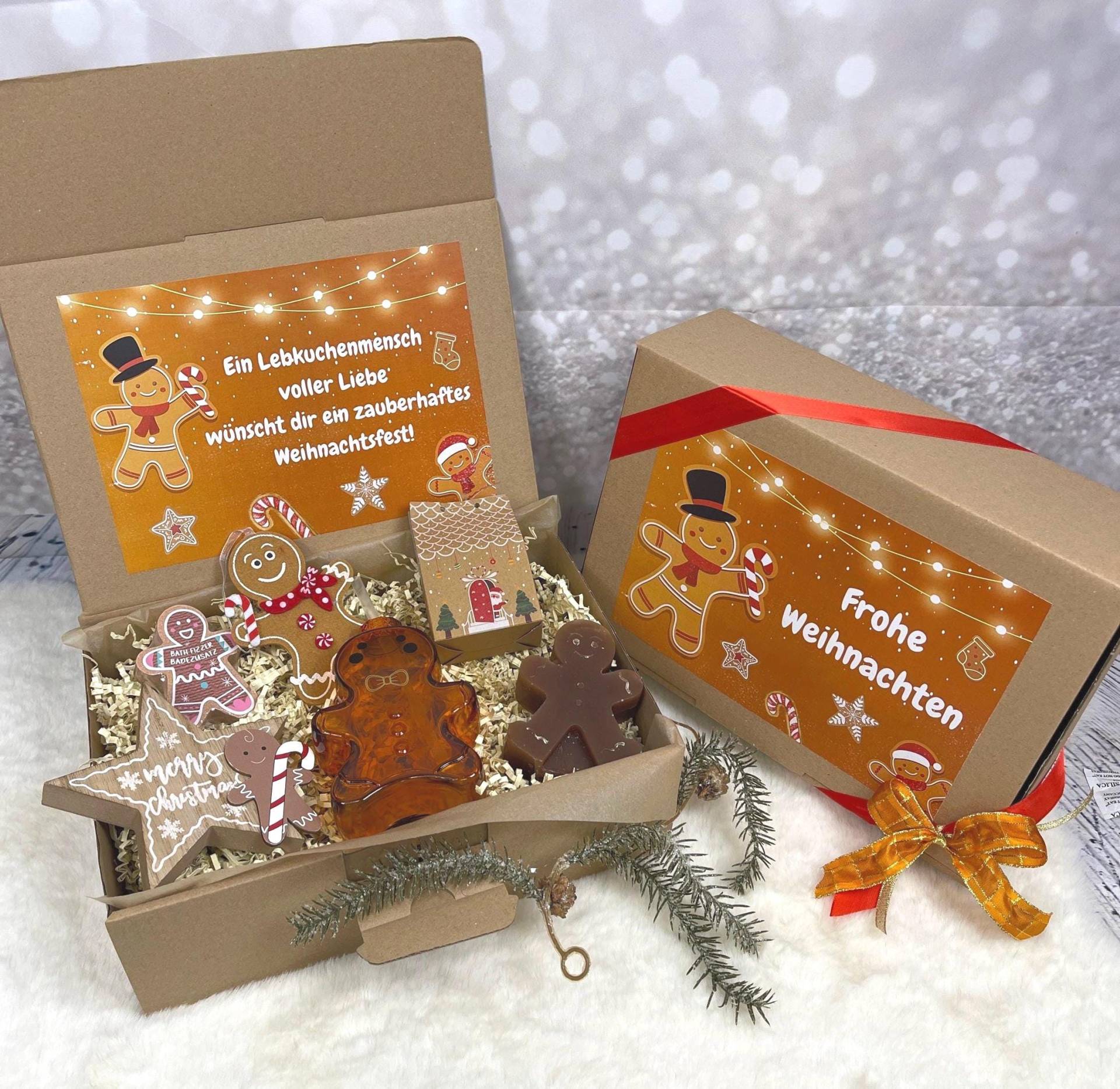 Weihnachtsgeschenk, Geschenkbox, Lebkuchenmännchen, Geschenkset, Weihnachten, Wohlfühlset Für Frauen, Geschenk Die Festtage, Geschenkkorb von Etsy - DarDariBox