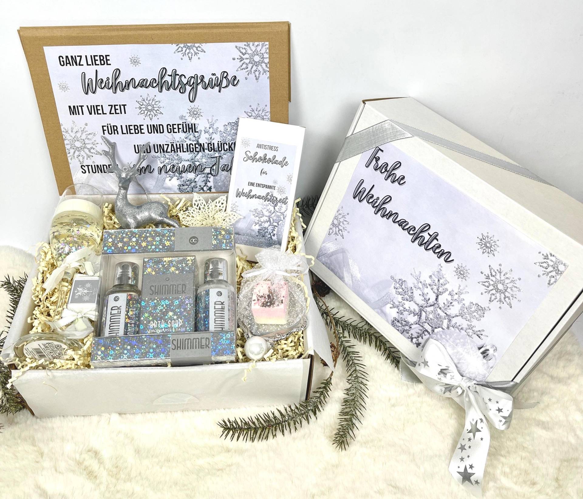 Weihnachtsgeschenk Für Frauen, Geschenkbox, Geschenkset Zu Weihnachten, Weihnachtsgeschenkbox, Wellnessset, Geschenkkorb, Silber Geschenk Weihnachtsgeschenk Für Frauen, Geschenkbox, Geschenkset Zu Weihnachten, Weihnachtsgeschenkbox, Wellnessset, Geschenkkorb, Silber Geschenk von Etsy - DarDariBox